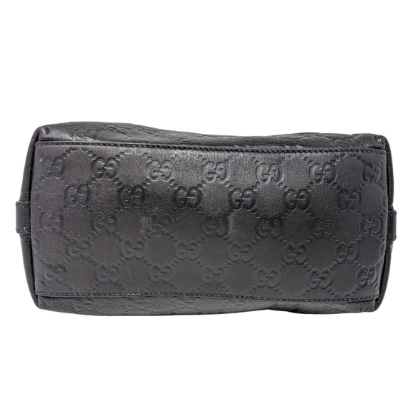 GUCCI Guccissima Leather Embossed GG Black Small Shoulder Bag - Picture 6 of 9